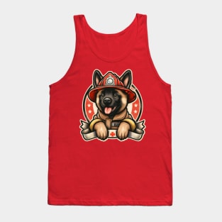 Belgian Malinois Fire fighter Tank Top